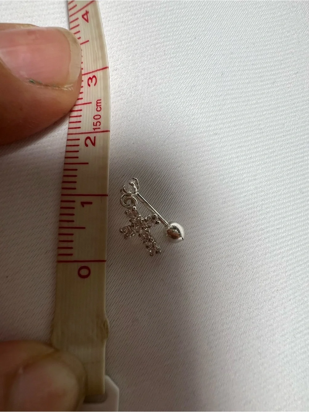 925 plata Cross Earrings with Crystal Accents